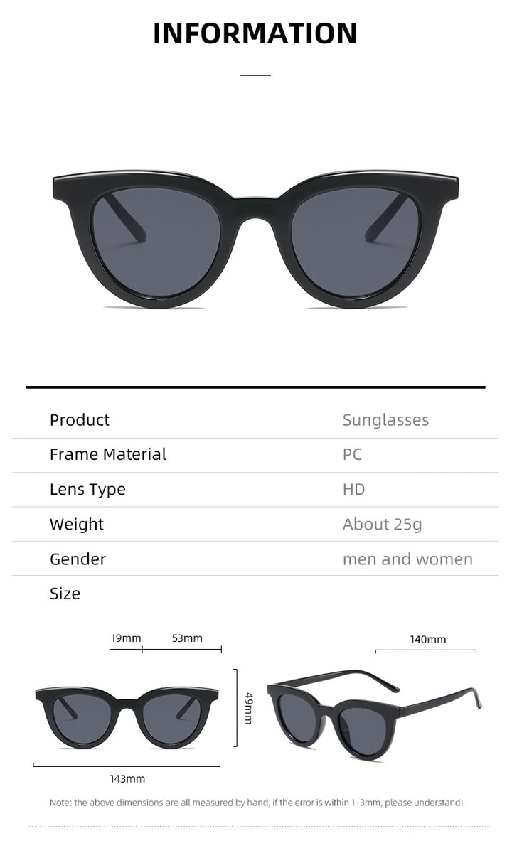 Damen stylishe Katzenaugen Sonnenbrille Karnz