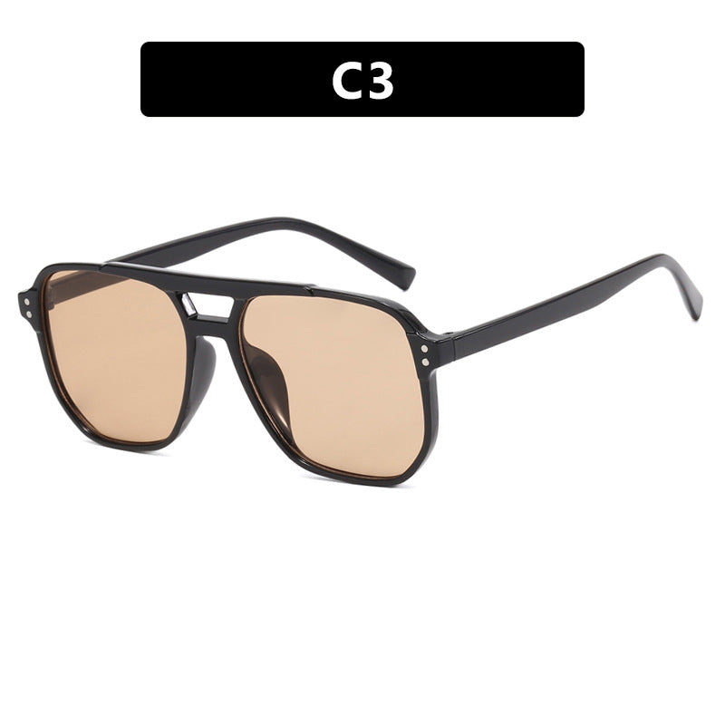 Damen oversized Sonnenbrille mit geometrischem Design und UV-Schutz Karnz