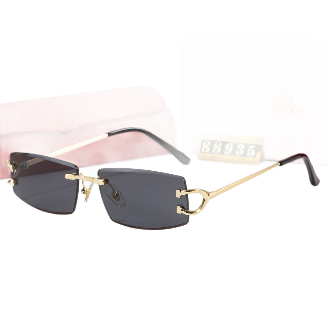 Damen Elegante Minimalistische Sonnenbrille mit einzigartigen Metalldetails Karnz