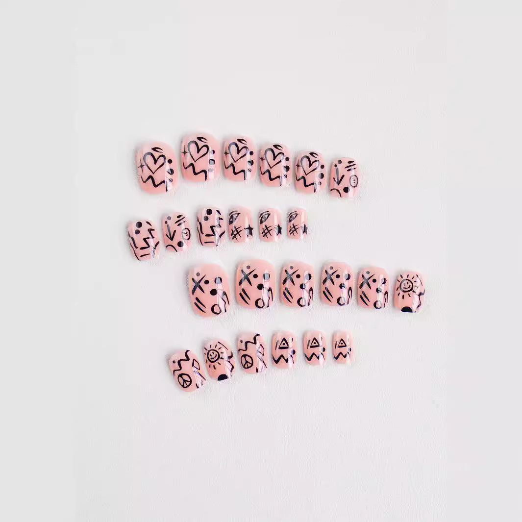 Kreatives Abstraktes Nagelkunst Design Kit