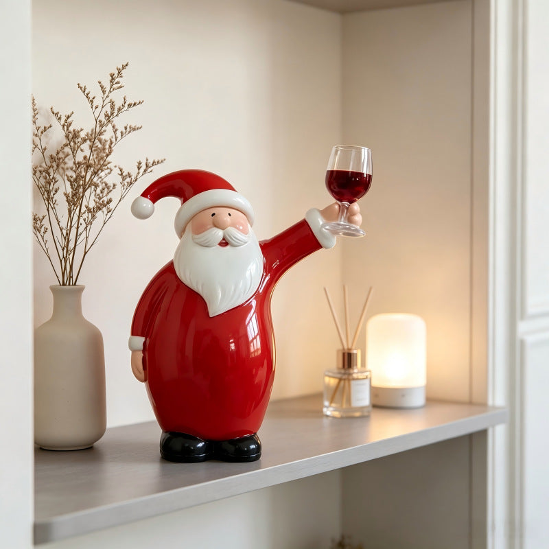 Lustige Weihnachtsmannfigur mit Bierkrug Karnz