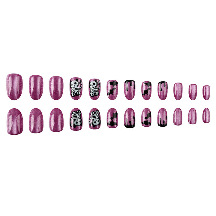 Künstlerische Halloween-Themen Press-On Nagelkunst Karnz
