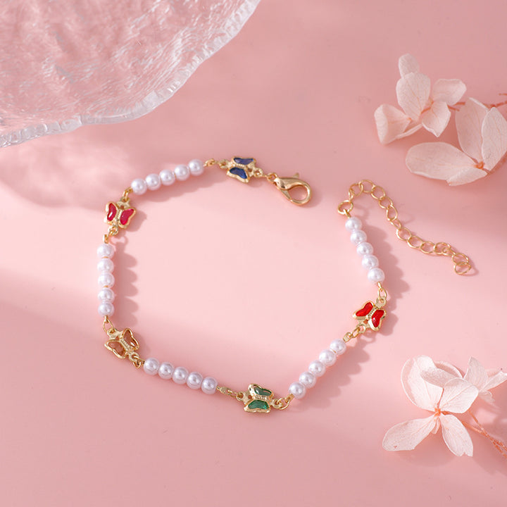 Perlen- und Farbige Böse Augen Armband Karnz