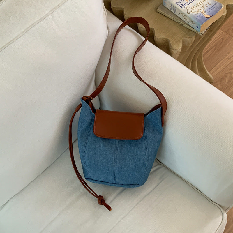 Denim Eimer Tasche