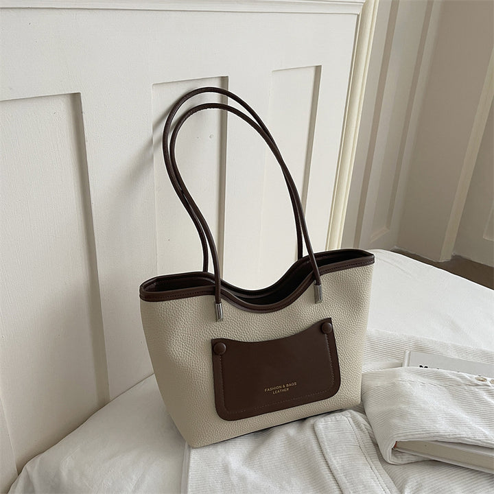 Minimalistische Leder Tote Bag