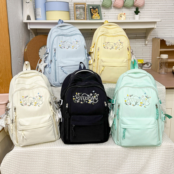 Bestickter Mehrfach-Taschen Rucksack Karnz