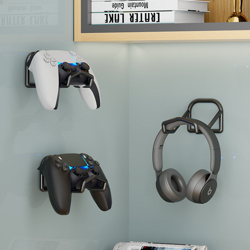 Wandmontierter Kopfhörer- und Gamecontroller-Halter mit faltbaren Haken