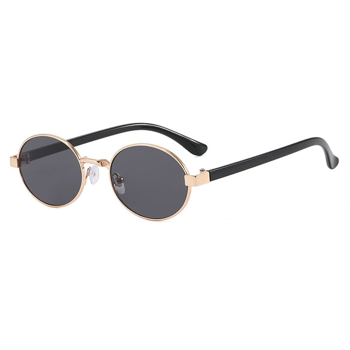 Damen runde Brille mit elegantem Metallrahmen und verstellbaren Nasenpads Karnz