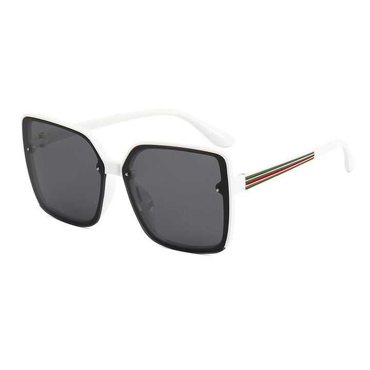 Damen Oversized-Quadrat-Sonnenbrille mit kontrastierendem Rahmen Karnz