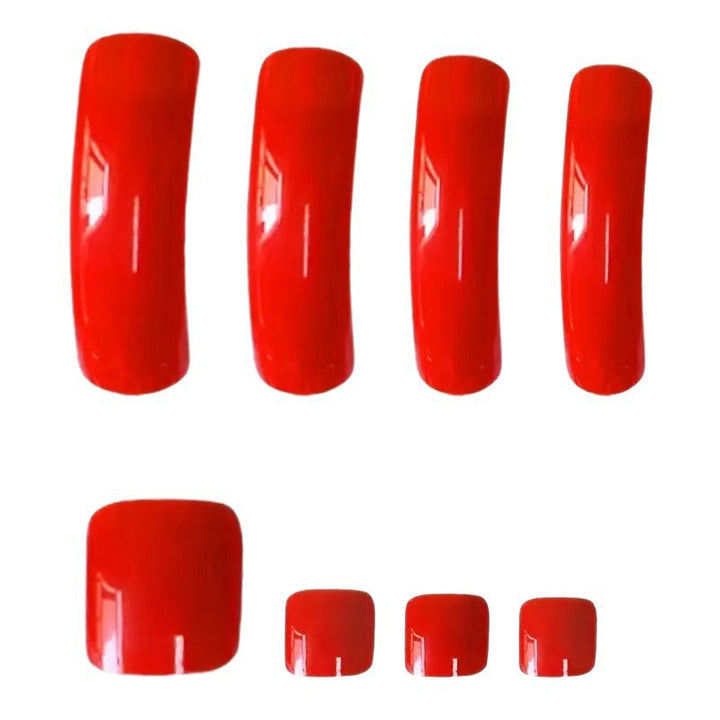 Glänzendes Langes Press-On Nagelset Karnz