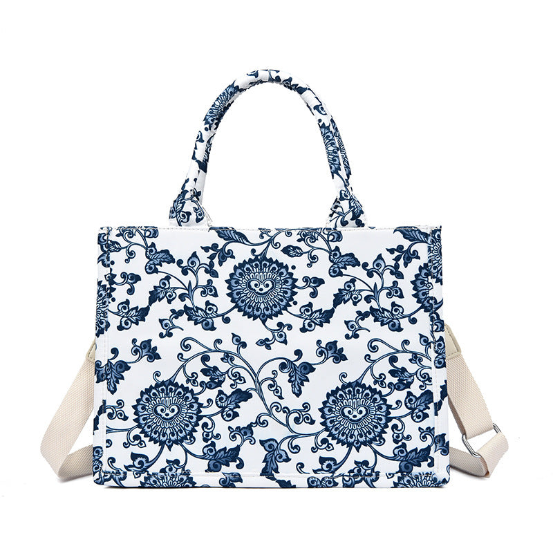 Blumenmuster Schultertasche Karnz
