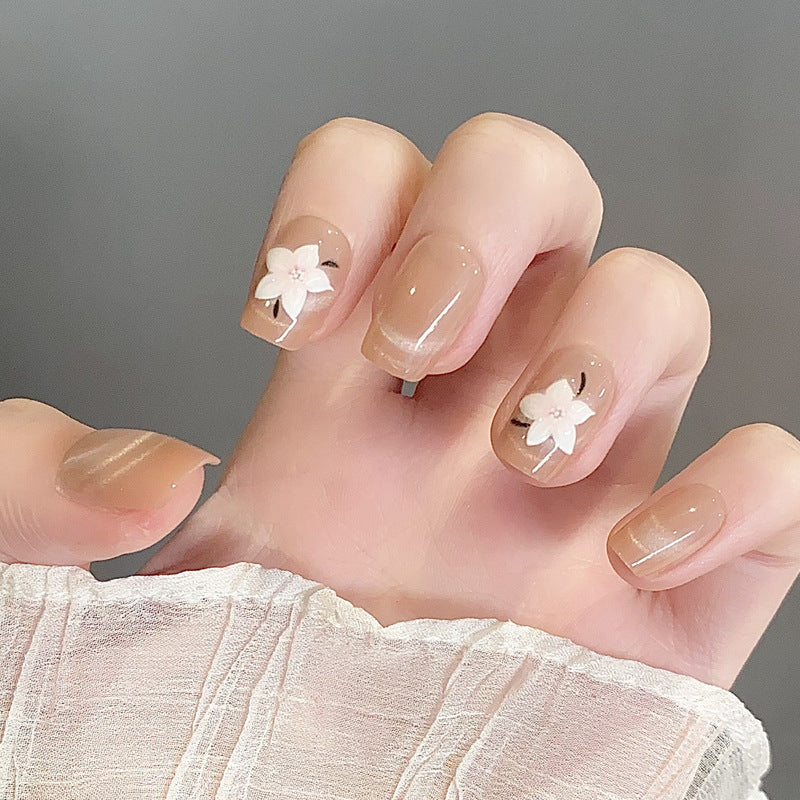 Blumen Nagelkunst Press-On Nägel Karnz