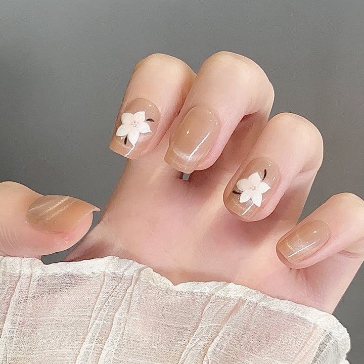 Blumen Nagelkunst Press-On Nägel Karnz