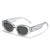 Damen Designer-Sonnenbrille im eleganten Transparentdesign Karnz