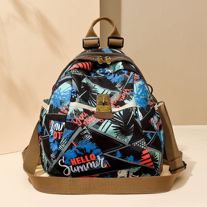 Trendiger Grafikdruck-Rucksack Karnz