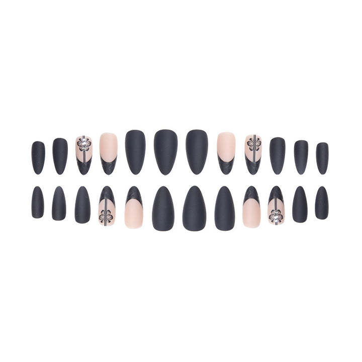 Floral Design Matte Lange Stiletto Nägel Karnz