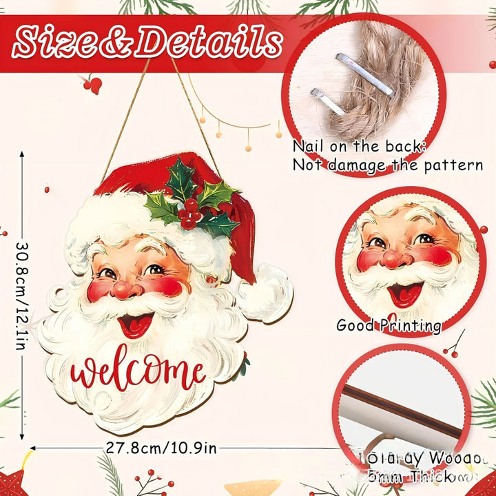 Dekoratives Holzschild mit Wintermotiven Karnz