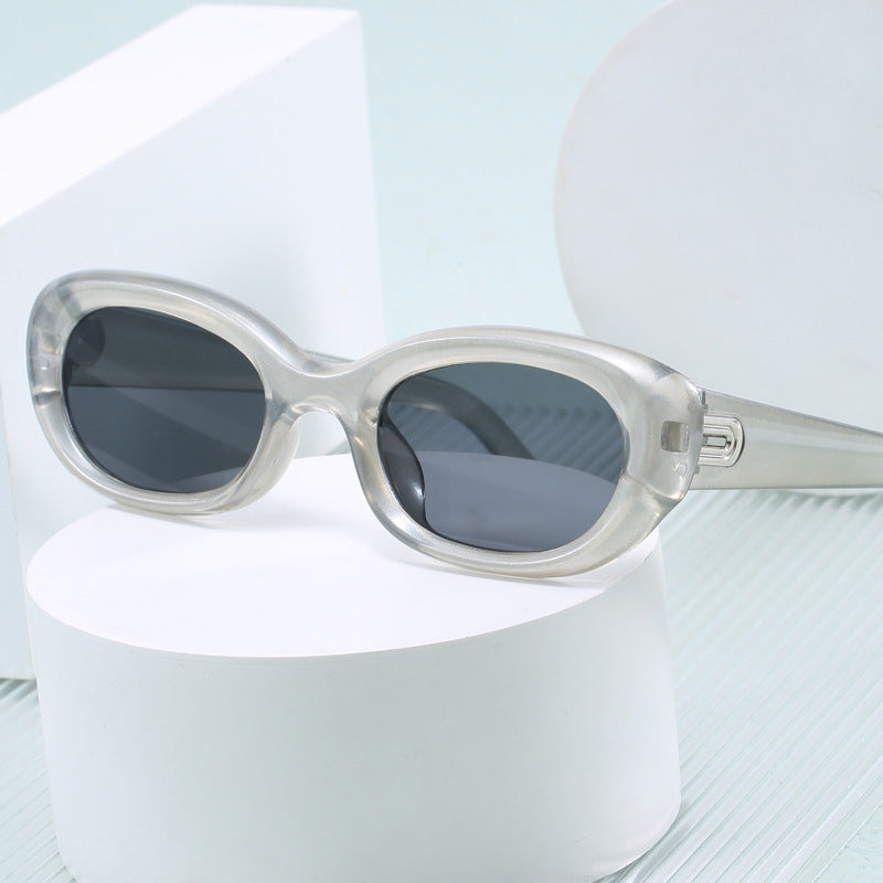 Damen modische Sonnenbrille mit ovalem Design und UV-Schutz Karnz