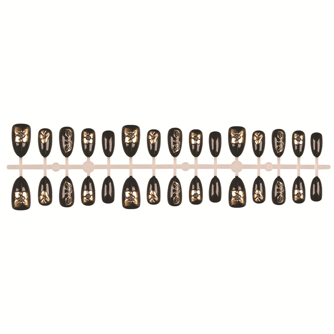 Elegantes florales Design Press-On-Nagelset