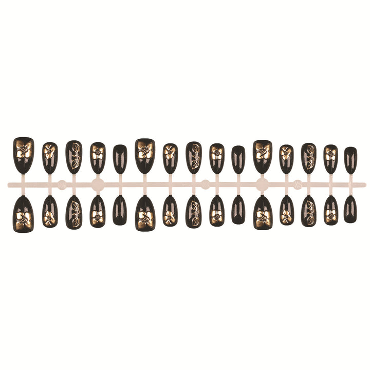 Elegantes florales Design Press-On-Nagelset