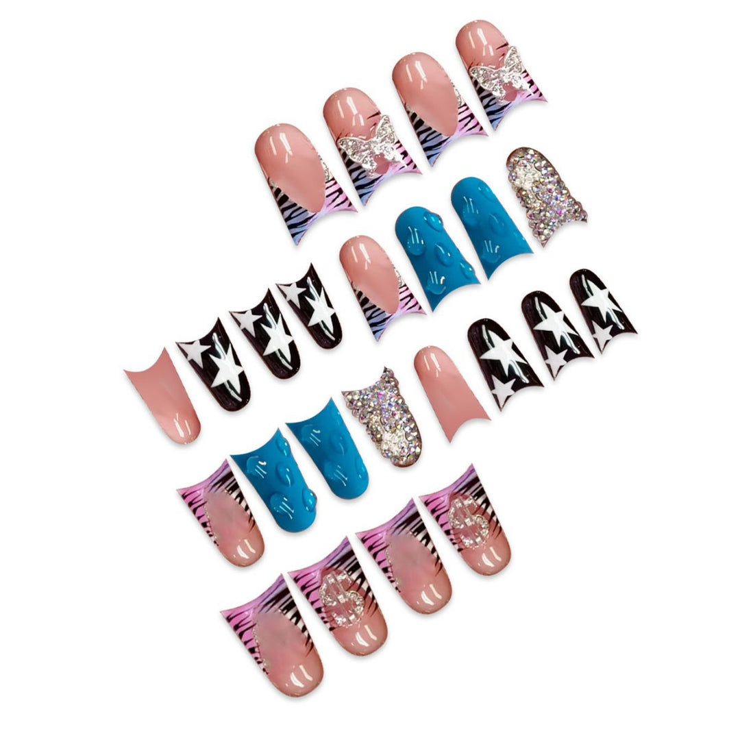 Glamorous 3D Press-On Nagelset Karnz