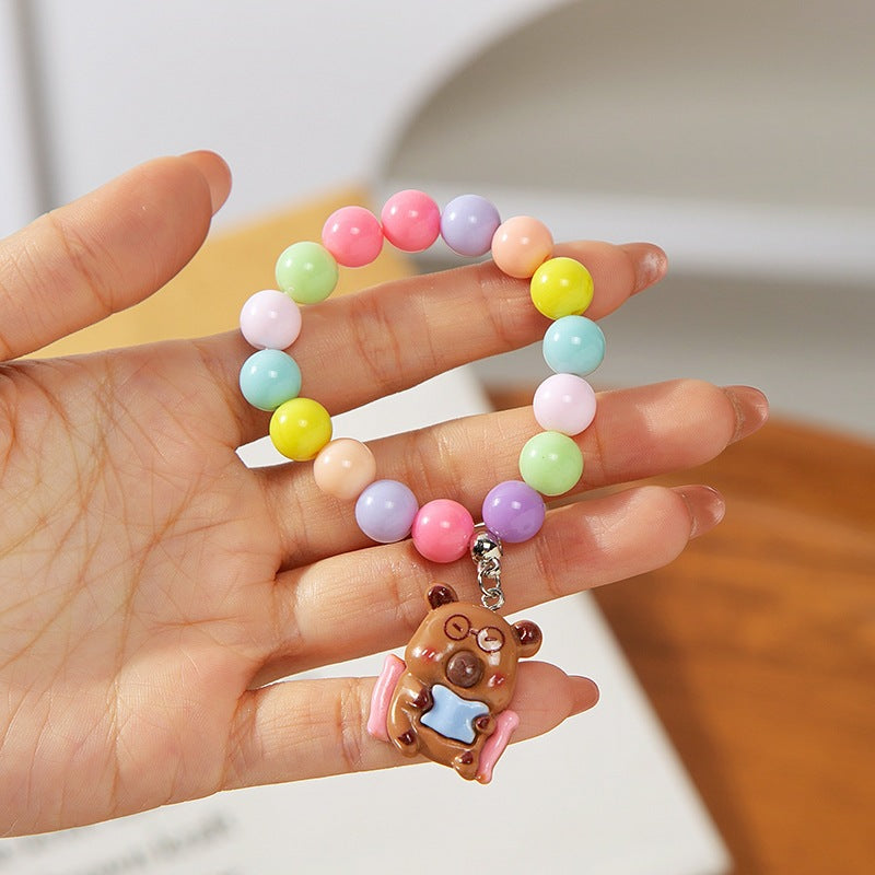Buntes Kinderarmband mit Bearbeitetem Anhänger Karnz