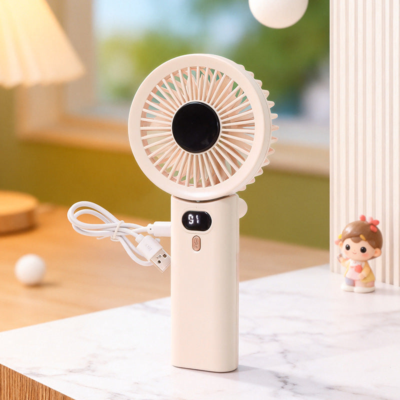 Damen Tragbarer Handventilator mit temperaturregulierender Anzeige Karnz