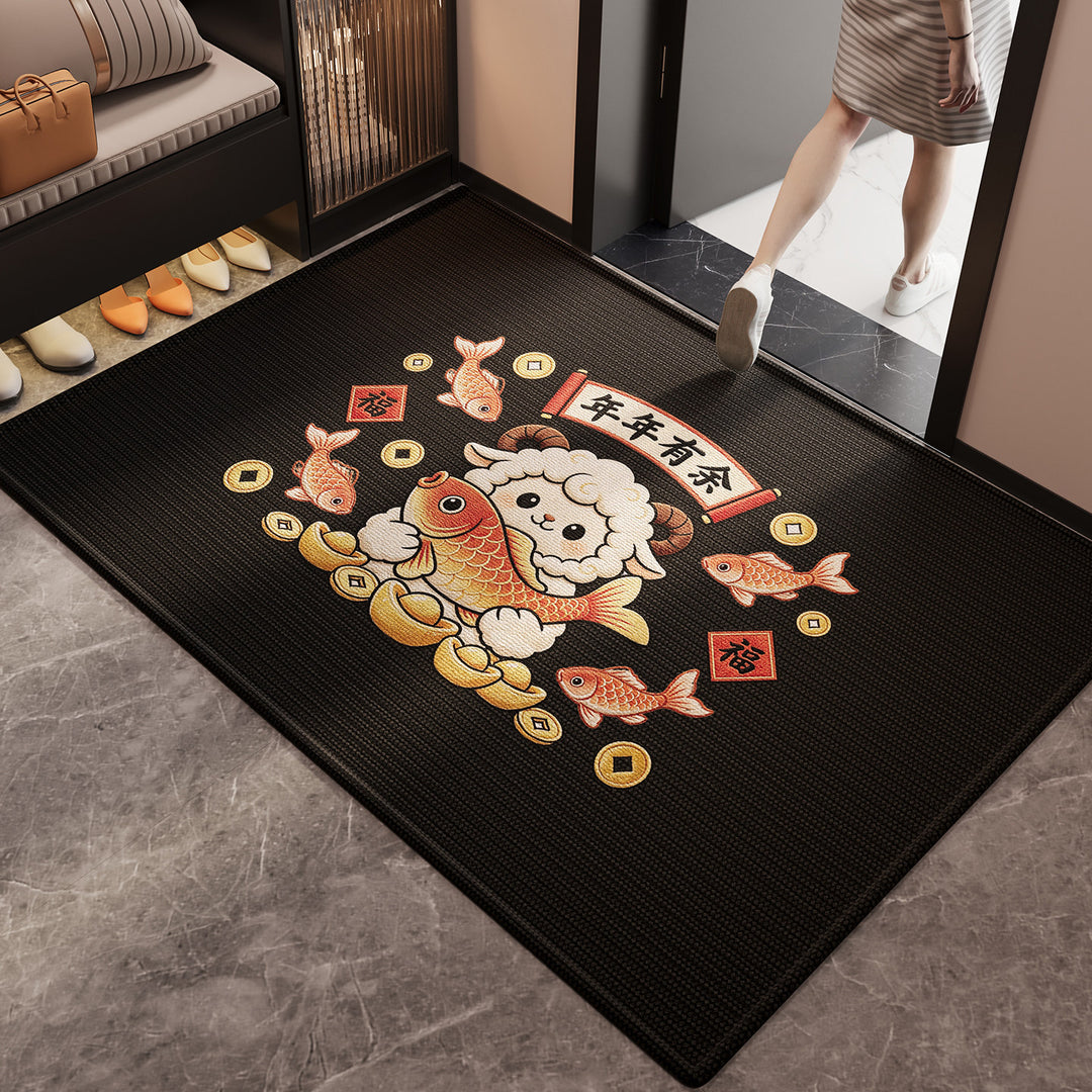 Verspielt tierisches Teppichdesign