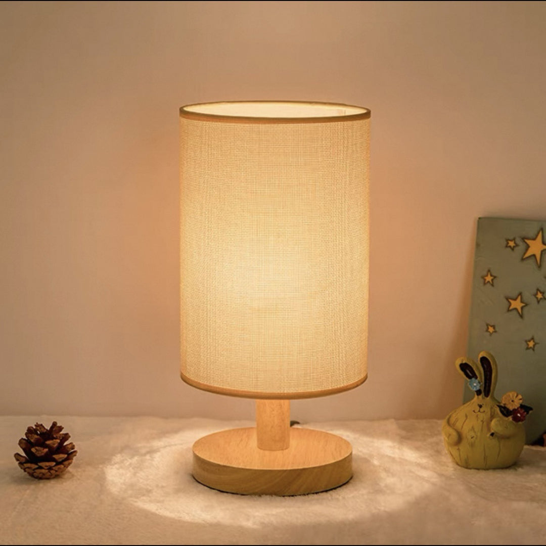 Minimalistische Holz Tischlampe