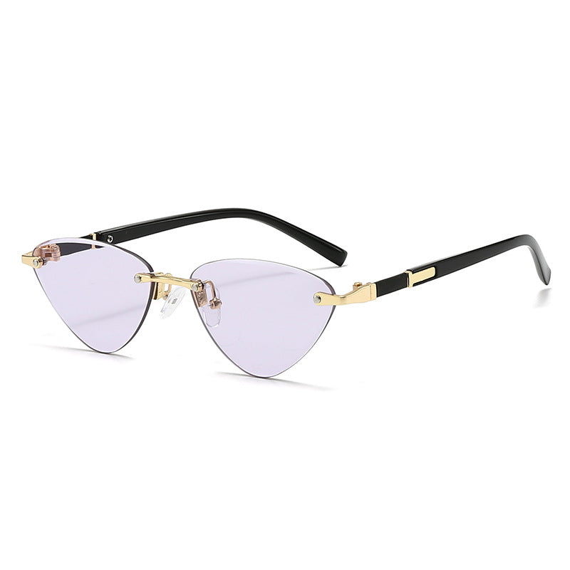 Damen modische Cat-Eye Sonnenbrille mit elegantem Metallrahmen Karnz