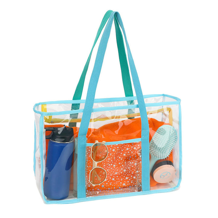 Durchsichtige Strandtasche mit Mehreren Fächern Karnz