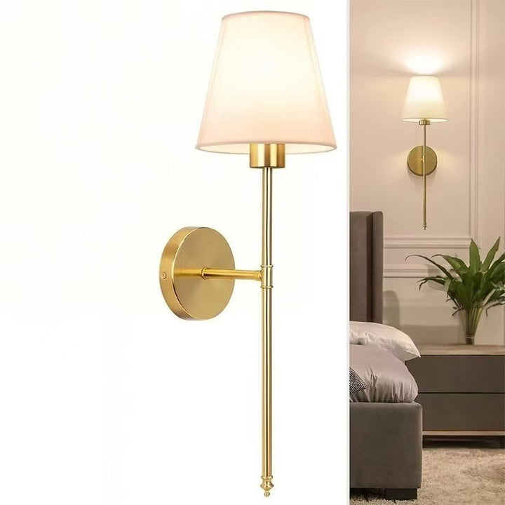 Verstellbare Stoff-Zwei-Arm-Wandlichtleuchte