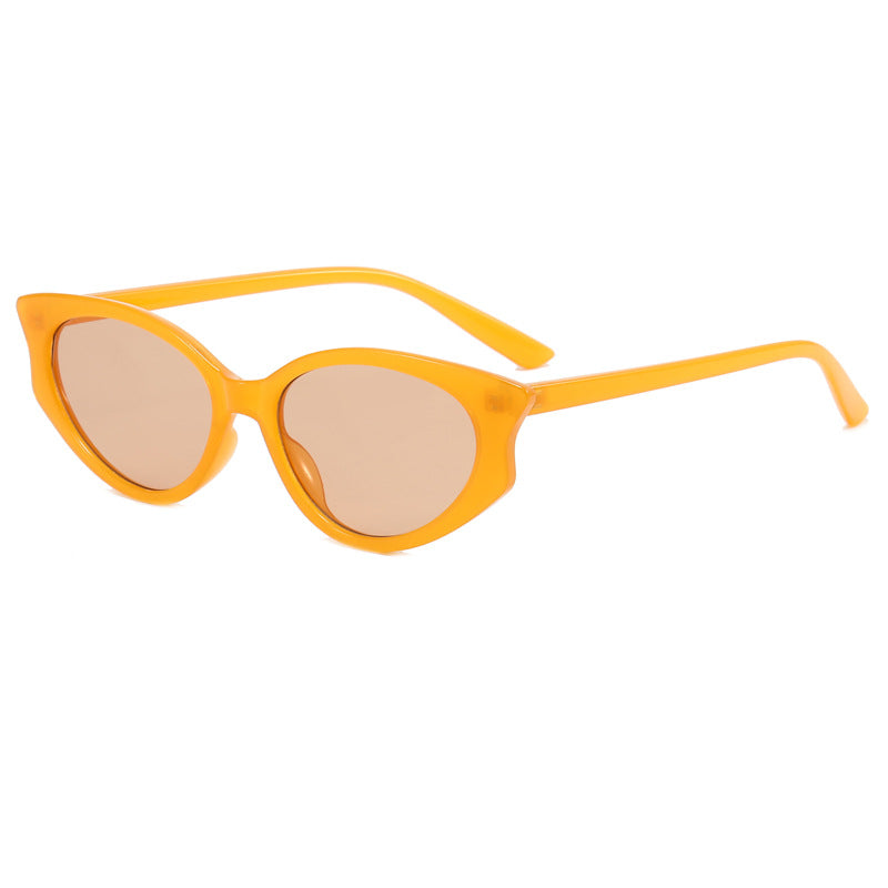 Damen Katzenaugen Sonnenbrille mit transparentem Rahmen Karnz