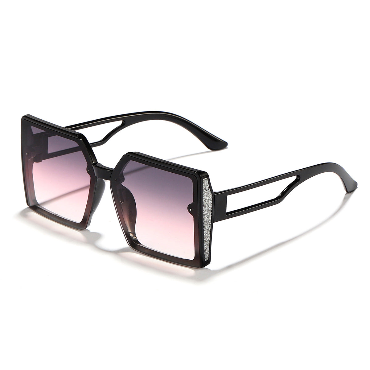 Damen Sonnenbrille mit einzigartigem quadratischem Rahmen und funkelndem Akzent Karnz