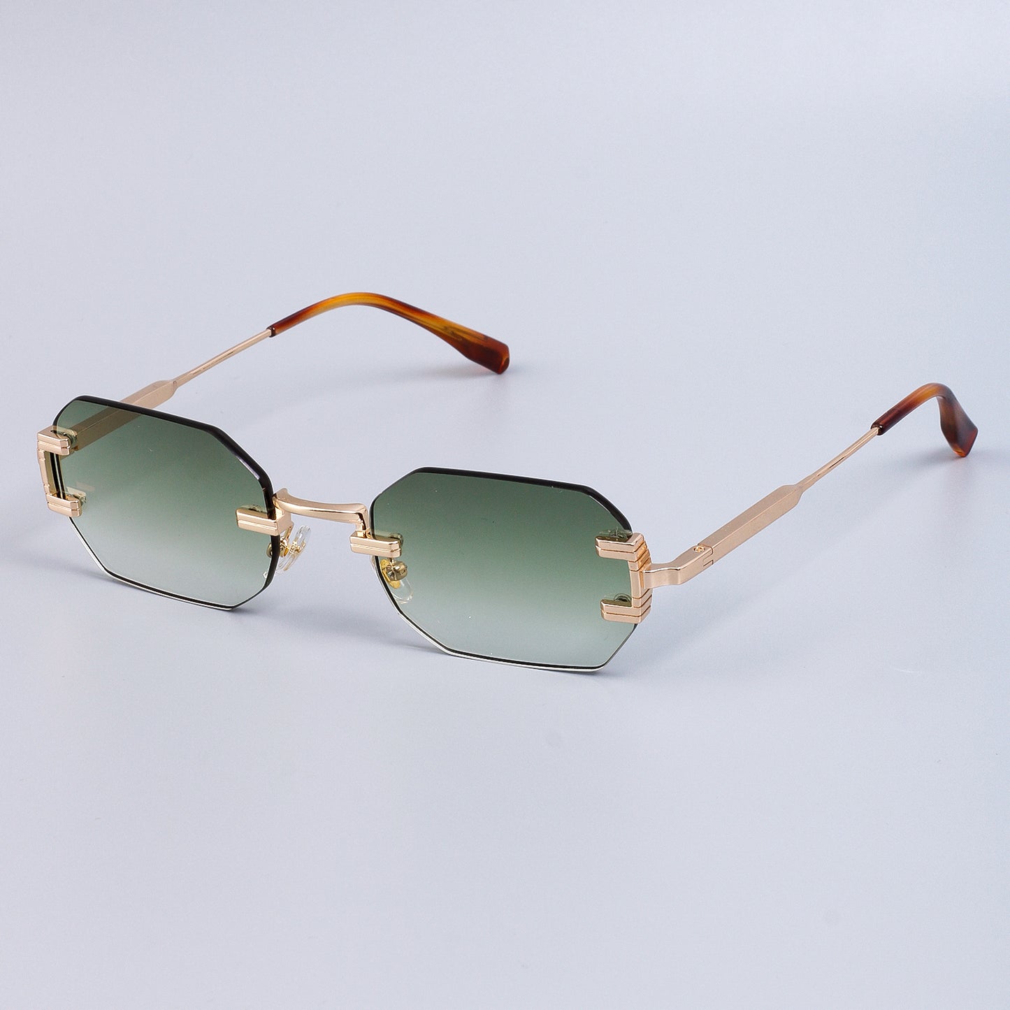 Damen Designer Sonnenbrille im modernen, sechseckigen Stil Karnz