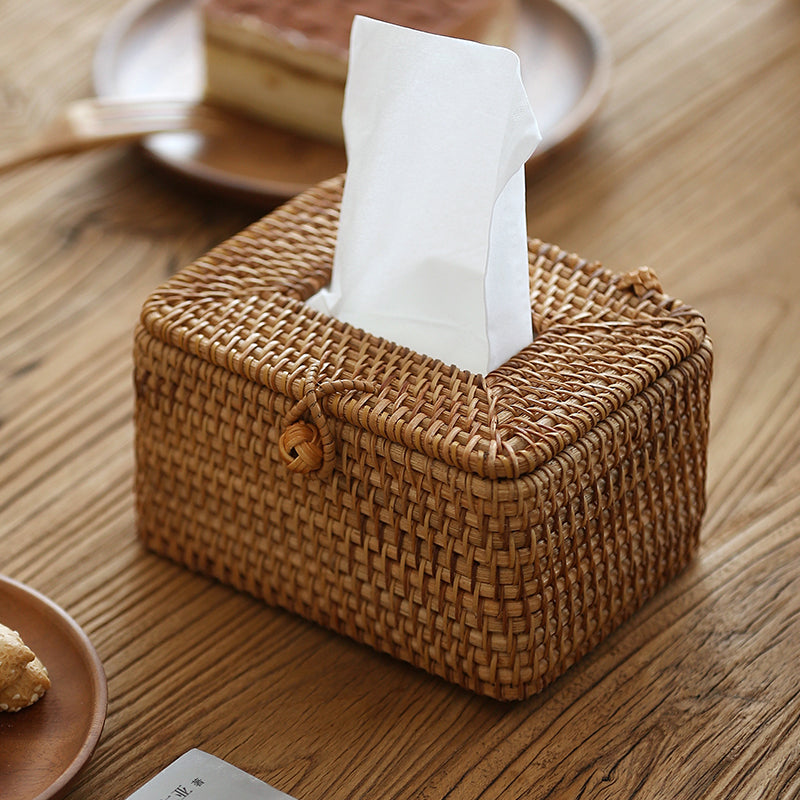 WillowNest Rattan Tissue Box Handgewebt Natürliche Eleganz | Karnz