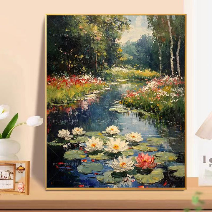 Florale Landschaft Ölgemälde Wandkunst Karnz