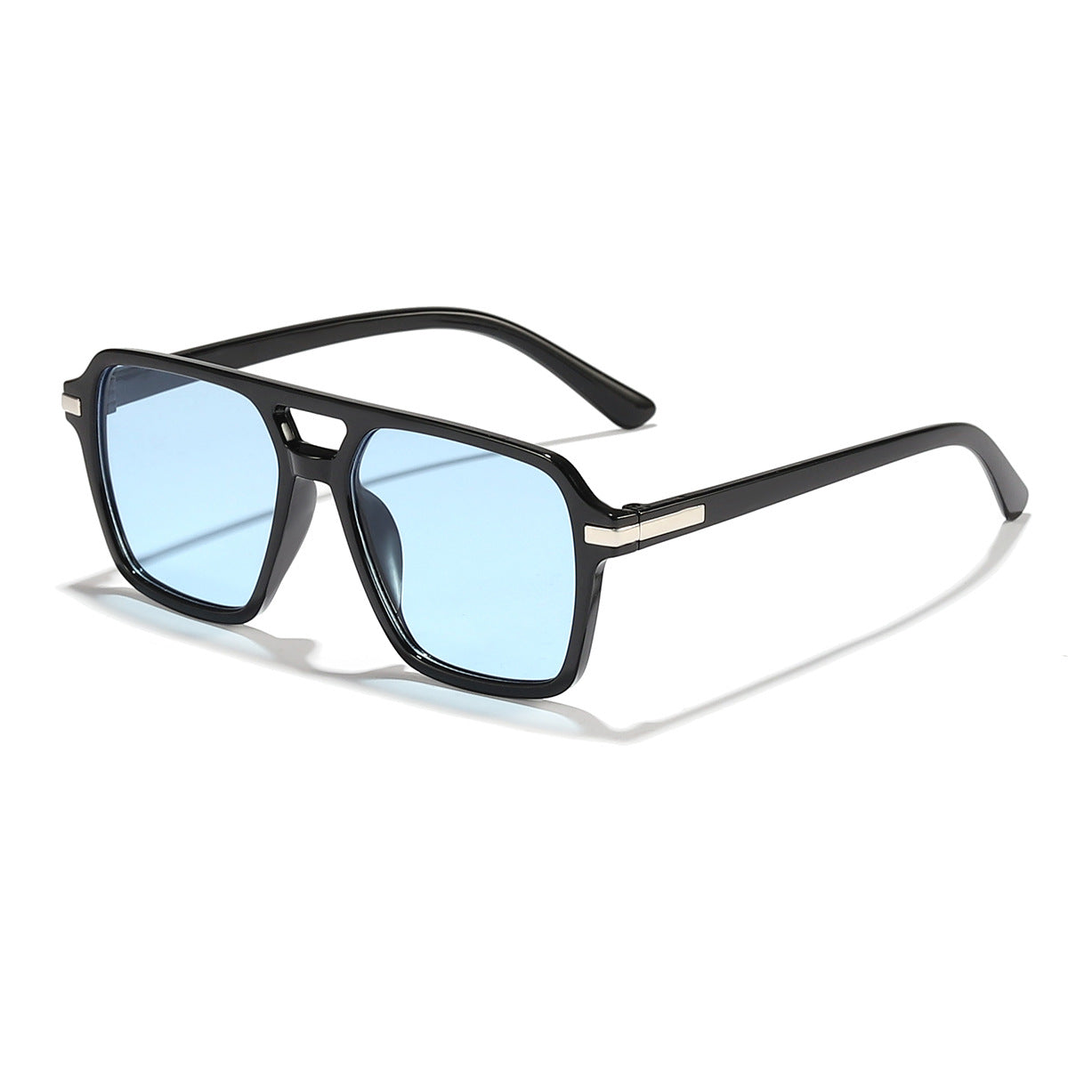 Damen quadratische Sonnenbrille mit elegantem transparentem Rahmen Karnz