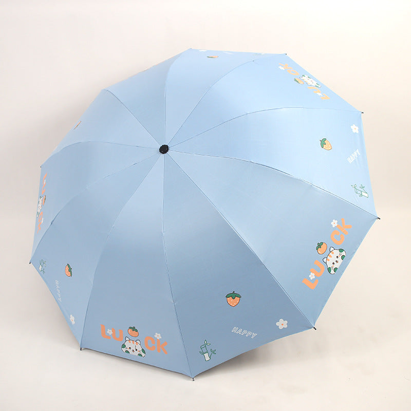 Damen Faltbarer Regenschirm mit buntem Motiv Karnz
