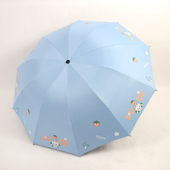 Damen Faltbarer Regenschirm mit buntem Motiv Karnz