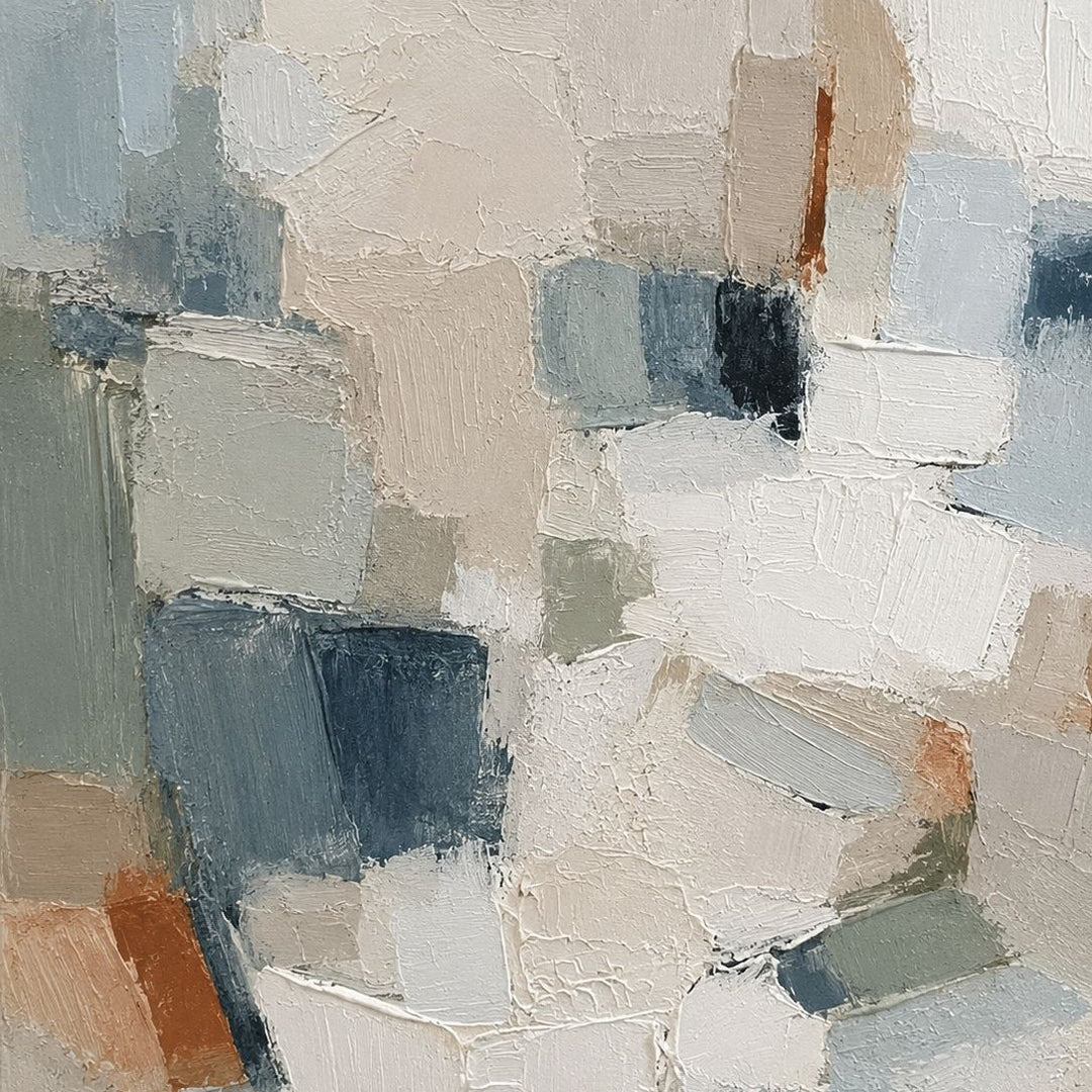 Abstraktes Texturiertes Leinwandkunstwerk für Zuhause