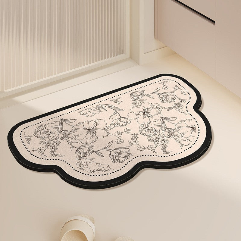 Florales Muster Memory-Schaum Badezimmermatte