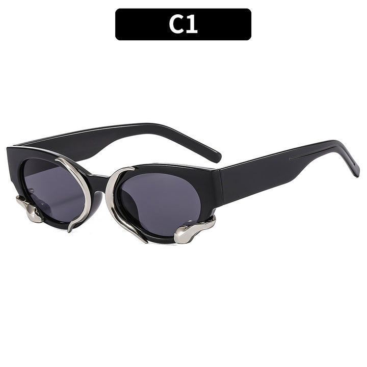 Schicke geometrische Sonnenbrille