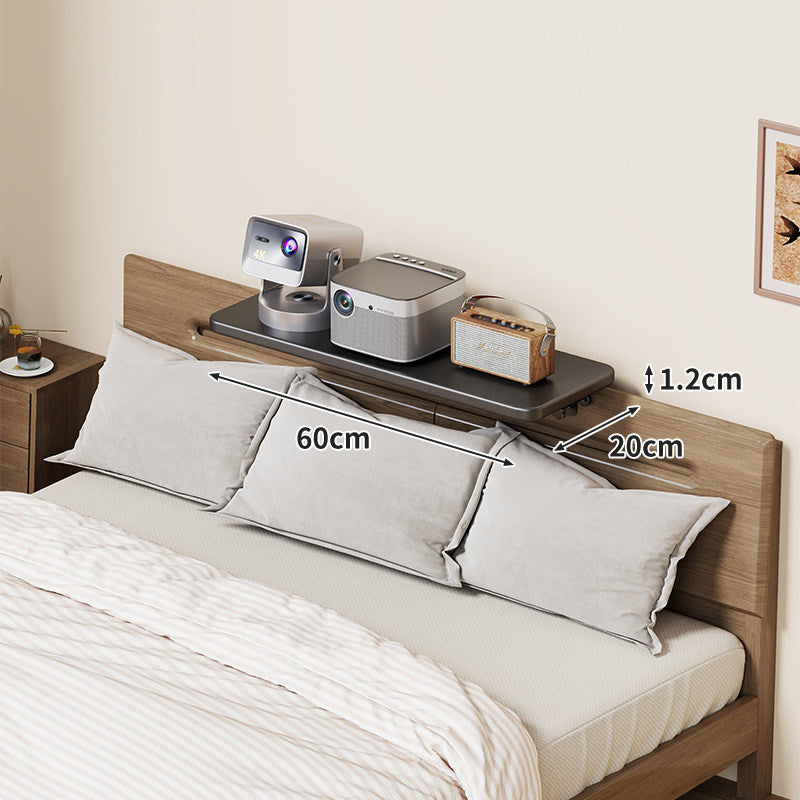 Slim Floating Kopfteil Nachttischregal mit ultra-dünnem Profil und abgerundeten Ecken