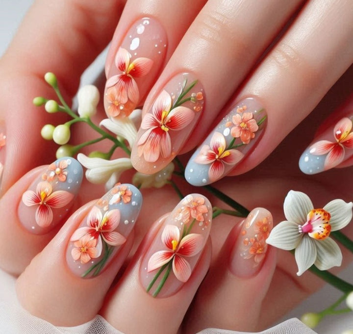 Blumenschmuck Nagelkunst Karnz