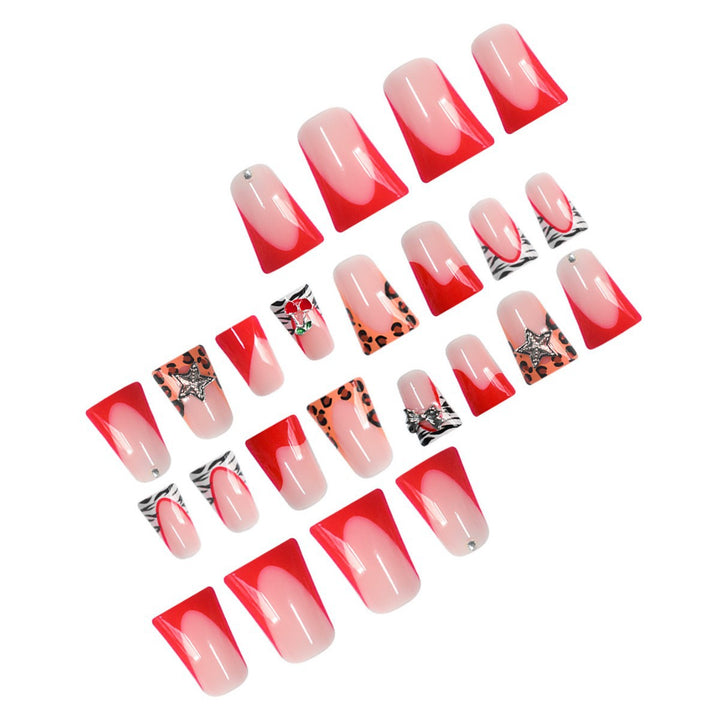 Stylische Statement Press-On Nagelverlängerungen Karnz