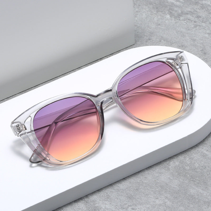 Damen stilvolle Cat-Eye Sonnenbrille mit robustem Rahmen Karnz