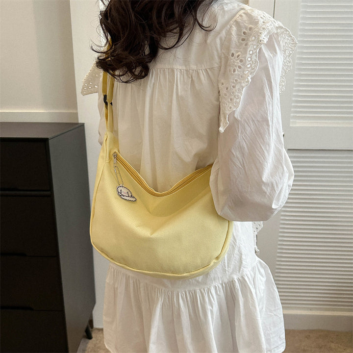 Lässige Stoff Schultertasche