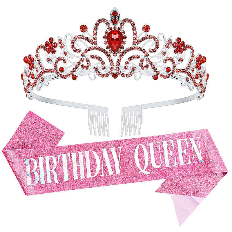 Damen Festliche Tiara mit schimmernden Strasssteinen Karnz