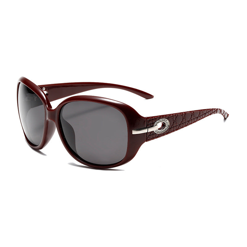 Damen Elegante Oversized Sonnenbrille mit modischem Muster Karnz